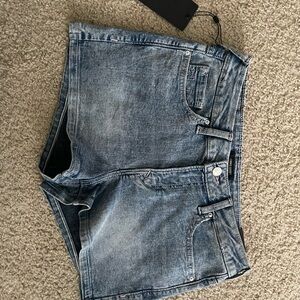 True Religion Light Gritty Wash Denim Shorts